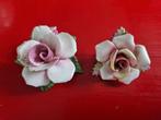 Vintage Engels porseleinen broches roos en roosje, Verzenden, Gebruikt, Overige materialen, Overige merken