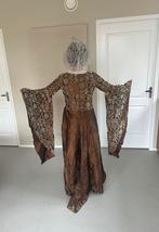 Hanggemaakte middeleeuwse jurk met mantel, Hobby en Vrije tijd, Kostuums, Theaterbenodigdheden en LARP, Ophalen of Verzenden, Gebruikt