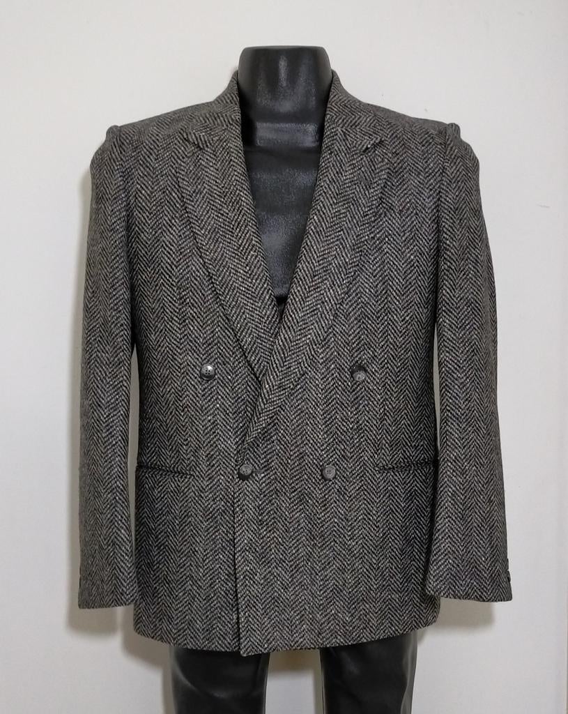 Colbert met visgraatdessin van Frans Molenaar, Verzenden, Zo goed als nieuw, Maat 48/50 (M), Grijs