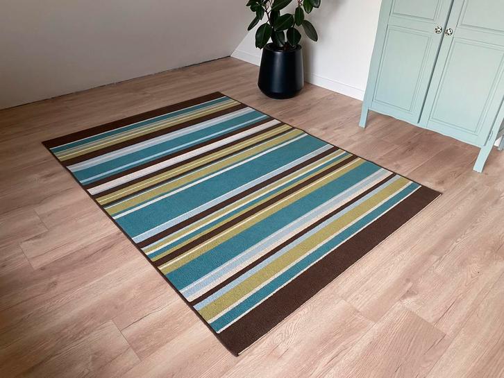 Gestreept vloerkleed 160x223, Huis en Inrichting, Stoffering | Tapijten en Kleden, Zo goed als nieuw, 150 tot 200 cm, 200 cm of meer