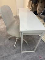 Bureau en Stoel Set - Perfect voor Thuiswerken!, Huis en Inrichting, Bureaus, Ophalen, Met wielen, Gebruikt, Bureau