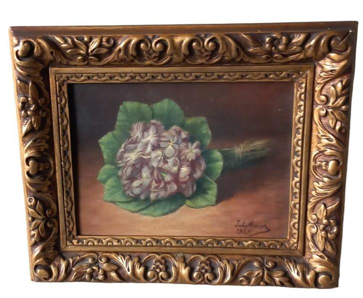 Juul Musing (XIX-XX eeuw) "bloem"., Antiek en Kunst, Kunst | Schilderijen | Klassiek, Ophalen of Verzenden