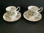 2x queens queen’s rosina porselein kop en schotel, Ophalen of Verzenden, Porselein, Kop en/of schotel