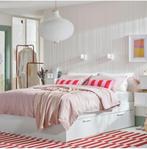 Ikea Brimnes bed frame and mattress 160x200cm, Ophalen, Storage bed, Wit, Tweepersoons
