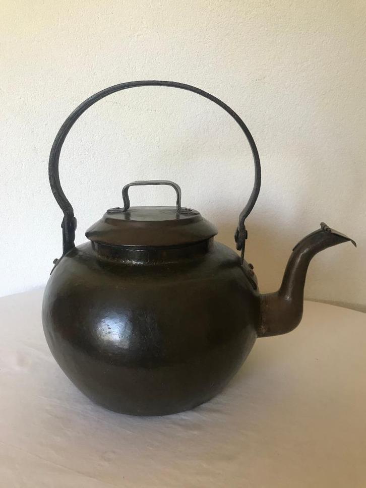 Antieke Oude Gepatineerde Koperen Appelketel Appel Ketel, Antiek en Kunst, Antiek | Koper en Brons, Koper, Ophalen of Verzenden