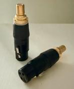 HQ Verguld XLR naar RCA Adapter, Ophalen of Verzenden, Nieuw, Minder dan 2 meter, Interlink-kabel