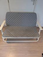 Metalen opklap bankje met kussen, 1.27 breed., Huis en Inrichting, Ophalen, Gebruikt, Eenpersoons, Minder dan 150 cm