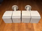2 witte Bose speakers, Ophalen of Verzenden, Front, Rear of Stereo speakers, Bose