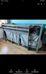 Halfhoogslaper Kinderbed Grijs met Vaste Trap, Ophalen, Gebruikt, Halfhoogslaper