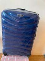 Samsonite Koffer - Blauw, Gebruikt, Hard kunststof, 45 tot 55 cm, Uitschuifbare handgreep
