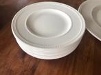 Wedgwood windsor 6 ontbijtborden 20/21cm parel rand, Ophalen of Verzenden, Zo goed als nieuw, Bord(en), Wedgwood
