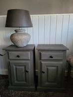 2 sobere nachtkastjes exclusief lamp, Huis en Inrichting, Ophalen of Verzenden, Gebruikt, Minder dan 45 cm