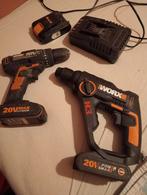 Worx klop boormachine schroeftol oplader, Doe-het-zelf en Verbouw, Gereedschap | Boormachines, Ophalen, Zo goed als nieuw, Boormachine