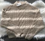 H&M Trui Sweater Cable Knit Pearls Parels Bruin Beige, Verzenden