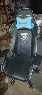 Gamestoel bureau stoel gamer SKILLER, Huis en Inrichting, Ophalen, Gebruikt, Zwart, Gaming bureaustoel