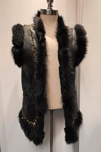 Zwarte lammy waistcoat - lammy bodywarmer - dames maat XL, Kleding | Dames, Bodywarmers, Ophalen of Verzenden, Zo goed als nieuw
