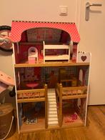 Compleet Poppenhuis met Poppetjes, Kinderen en Baby's, Speelgoed | Poppenhuizen, Ophalen, Gebruikt, Poppenhuis