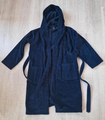 Donkerblauwe badjas met capuchon – maat 146/152 beschikbaar voor biedingen