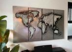 4-luik wereld zilver, groot wandwerk 160x100cm, Antiek en Kunst, Ophalen