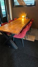 Robuuste tafel met stalen pooten, Ophalen, 200 cm of meer, 50 tot 100 cm, Zo goed als nieuw