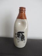Oud Japans aardewerk fles, man met lampion en tekens, Ophalen of Verzenden