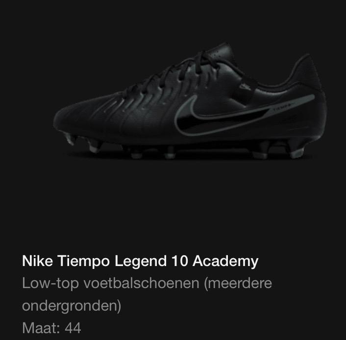 Nike tiempo legend 10 academy zwart, Sport en Fitness, Voetbal, Maat XS of kleiner, Schoenen, Nieuw, Ophalen of Verzenden