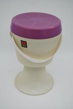 Zeldzame Flair naaigerei opbergkruk kunststof paars, Verzamelen, Retro, Ophalen of Verzenden, Huis en Inrichting