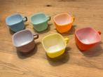 Opale France glazen kommetjes met oortje 6 stuks, Huis en Inrichting, Keuken | Servies, Ophalen of Verzenden, Gebruikt, Glas, Kom(men)