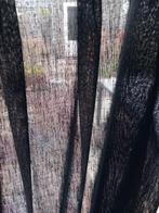 Zwarte In-Between Vitrage, Huis en Inrichting, Stoffering | Gordijnen en Lamellen, 200 cm of meer, Zwart, Nieuw, Ophalen of Verzenden