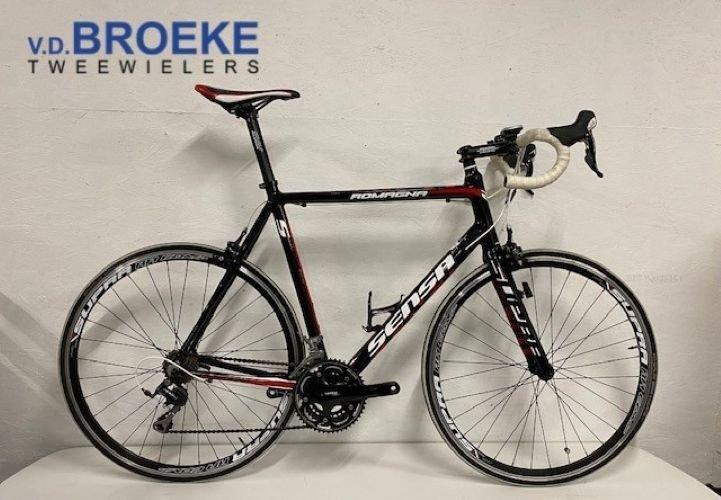 Sensa Romagna Zwart/Rood 60cm, Fietsen en Brommers, Fietsen | Racefietsen, Gebruikt, Overige merken, 57 tot 61 cm