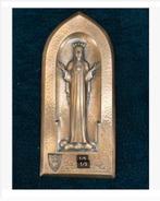 Antiek religie prachtig koperen "plaquette" hangend, Ophalen of Verzenden