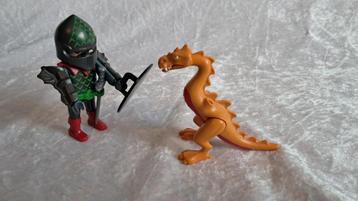 z.g.a.n. Ridder met draakje, Playmobil, harnas middeleeuwen  beschikbaar voor biedingen