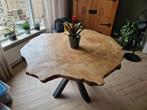 Originele boomstamtafel, Ophalen, Eikenhout, Zo goed als nieuw, Vijf personen of meer
