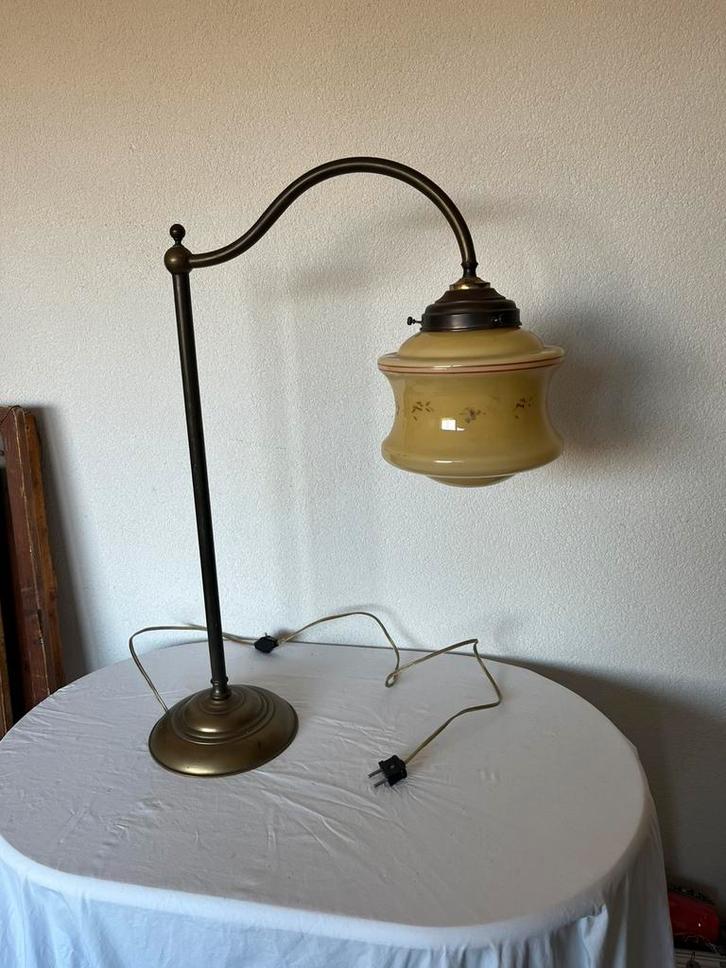 Grote Bureaulamp Tafellamp Schemerlamp Burolamp Lamp Bureau, Antiek en Kunst, Antiek | Lampen, Ophalen of Verzenden