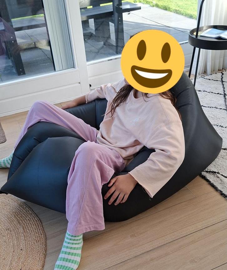 Opblaasbare zitzak nieuw, Huis en Inrichting, Zitzakken, Nieuw, Zwart, Ophalen of Verzenden