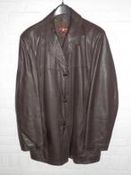 Bruin lederen herenjas, maat 56, L&B herenmode, i.z.g.st, Ophalen, Gedragen, Maat 56/58 (XL), Bruin