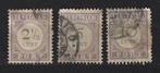 Port 19 21 22 gebruikt 1913 ; Suriname voor 10% CW, Verzenden, Gestempeld
