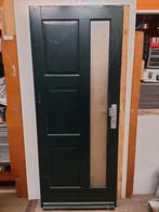 Voordeur , hardhouten voordeur , stompe deur , deur met glas, Doe-het-zelf en Verbouw, Deuren en Horren, Ophalen, Gebruikt, Minder dan 80 cm