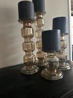 Set kandelaars incl kaarsen, Huis en Inrichting, Woonaccessoires | Kandelaars en Kaarsen, Bruin, Nieuw, Ophalen of Verzenden, Kandelaar