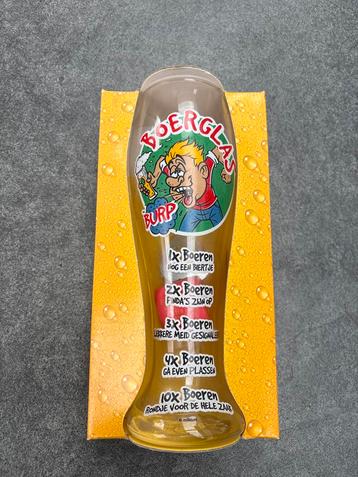 Boerglas Bierglas - Nieuw in doos met dobbelsteen beschikbaar voor biedingen