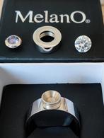 Melano knopje, Swarovski & Stainless Steel brede ring 8mm, Nieuw, Ophalen of Verzenden, Zilver, Zilver