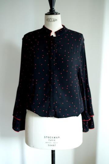 Stijlvolle Ganni blouse mt38 met polkadotprint beschikbaar voor biedingen