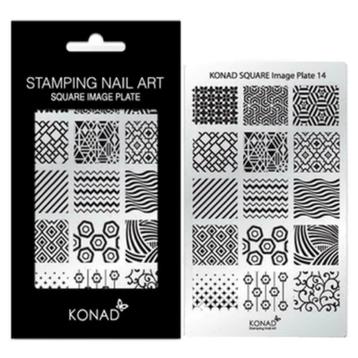 KONAD Square stempel sjabloon 14 met 15 nagel figuurtjes. beschikbaar voor biedingen