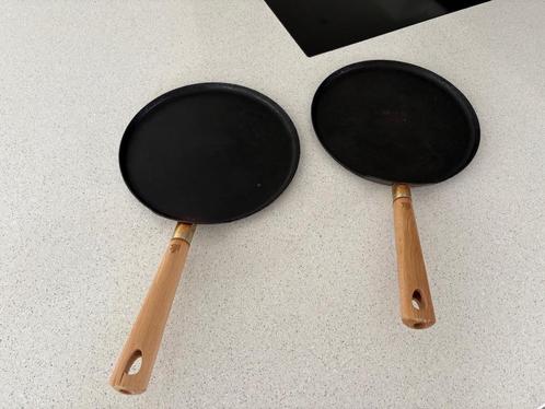 BK pannenkoeken/crepepannen, Huis en Inrichting, Keuken | Potten en Pannen, Gebruikt, Koekenpan of Braadpan, Gietijzer, Ophalen of Verzenden