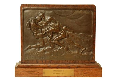 Art Deco Plaquette Joseph Witterwulghe : L'Effort, 1930, Antiek en Kunst, Kunst | Overige Kunst, Verzenden