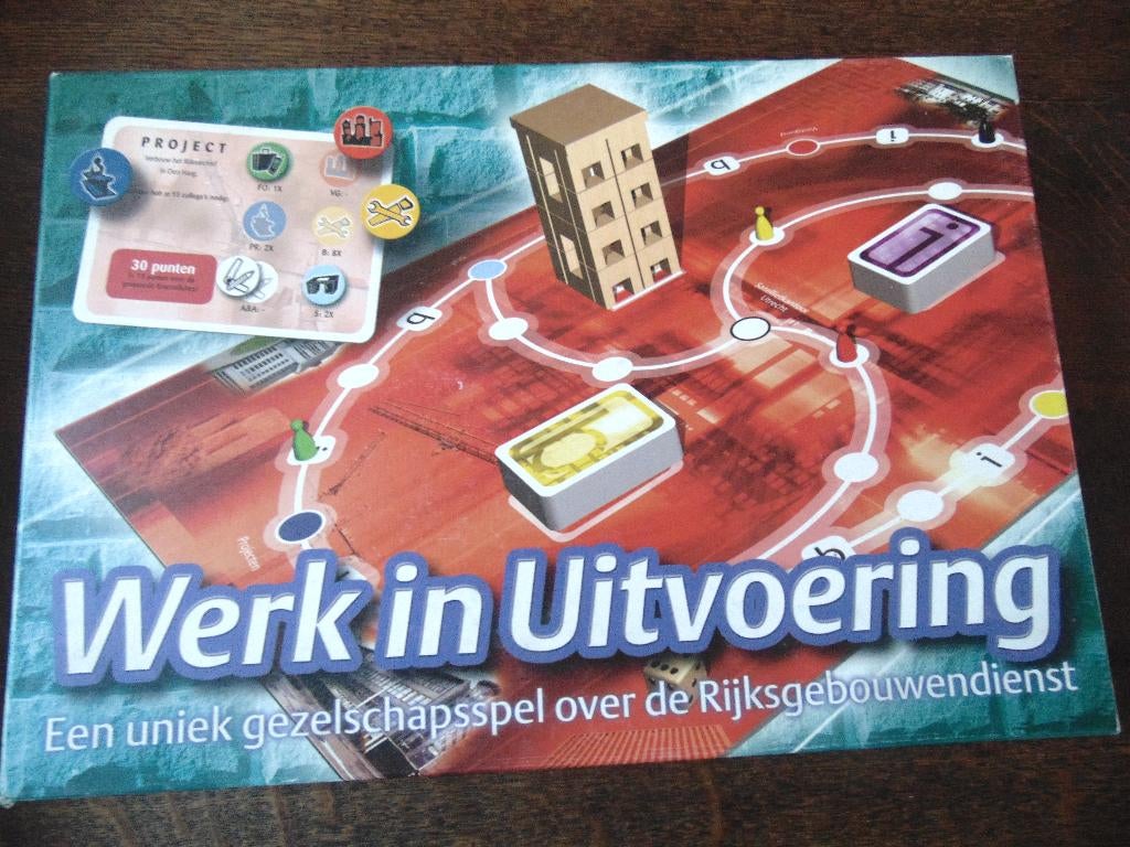 Werk in Uitvoering over Rijksbouwendienst NIEUW, Hobby en Vrije tijd, Gezelschapsspellen | Bordspellen, Vijf spelers of meer, Ophalen of Verzenden