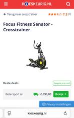 Focus fitness Senator crosstrainer, Sport en Fitness, Ophalen, Benen, Aluminium, Zo goed als nieuw