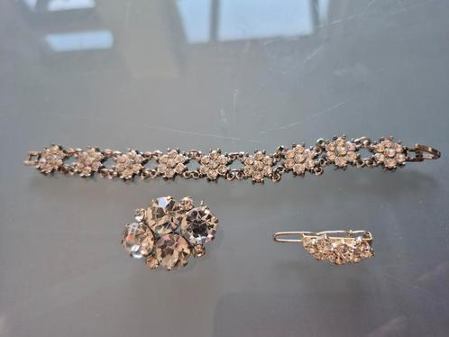Steentjes setje broche, armband ed, Sieraden, Tassen en Uiterlijk, Kettingen, Zo goed als nieuw, Overige materialen, Ophalen of Verzenden