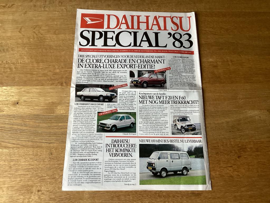 Daihatsu Special 1983 met FC Den Haag en prijslijst, Boeken, Ophalen of Verzenden, Zo goed als nieuw