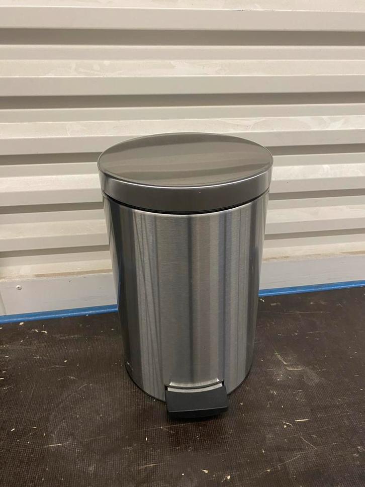 Z.G.A.N. Brabantia RVS Afvalemmer met Pedaal ca. 12 liter, Huis en Inrichting, Woonaccessoires | Prullenbakken, Zo goed als nieuw